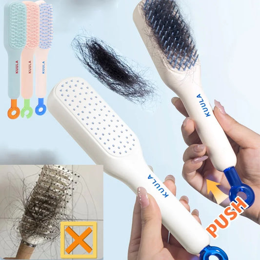 Dual-Function Anti-Tangle Comb: Regular & Massage Use