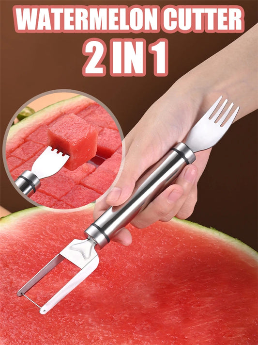 Stainless Steel Windmill Watermelon Cutter Artifact Salad Fruit Slicer Cutter Tool Watermelon Digger Kitchen Accessories Gadgets