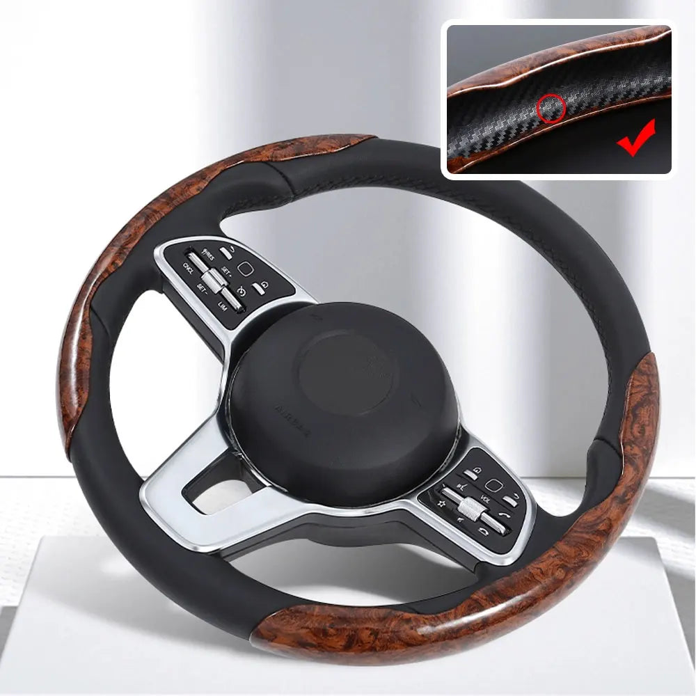 Universal Carbon Fiber Car Steering Wheel Non-slip Protective Cover