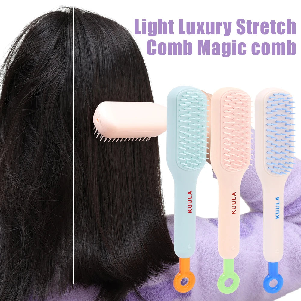 Dual-Function Anti-Tangle Comb: Regular & Massage Use