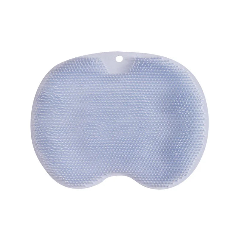 Non-slip Bath Mat Back Massage Brush Silicone Foot Wash Body Cleaning Bathing Tool