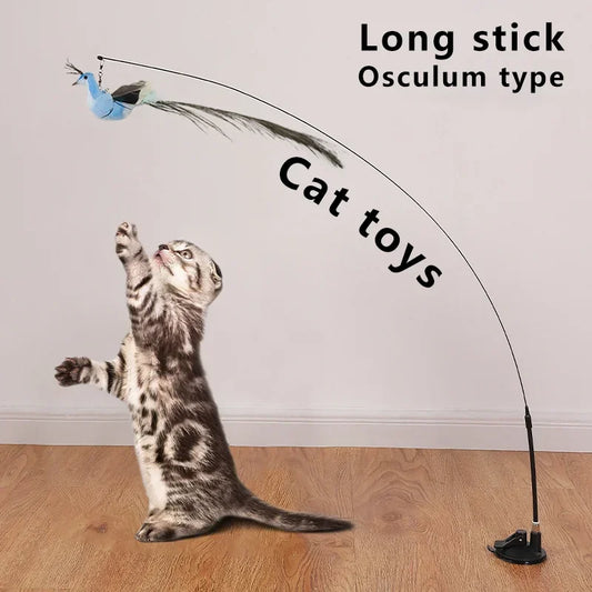 Interactive Cat Toy, Bird Feather with Bell